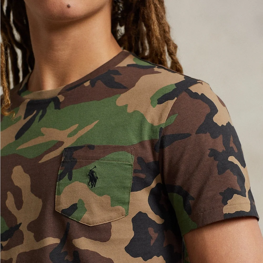 Polo Ralph Lauren Men’s Classic Fit Camo Jersey Pocket T-Shirt, XL - Picture 3 of 8